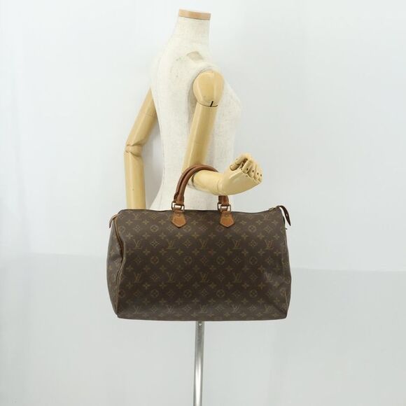 Louis Vuitton Speedy Handbag Monogram Canvas Brown Canvas Handbag (Pre-Owned) - Picture 14 of 16